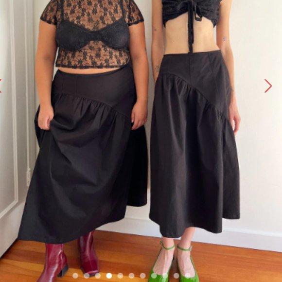 Maeve Midi Skirt LISA SAYS GAH - CAVIAR TWILL small - Picture 2 of 6